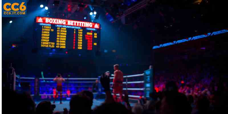 boxing betting odds displayed during a professional boxing match